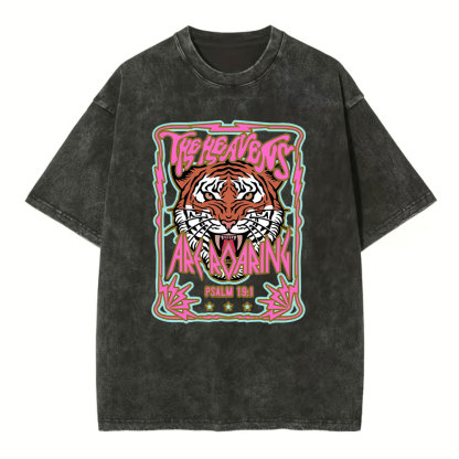 The Heavens Are Roaring Christian Washed T-Shirt