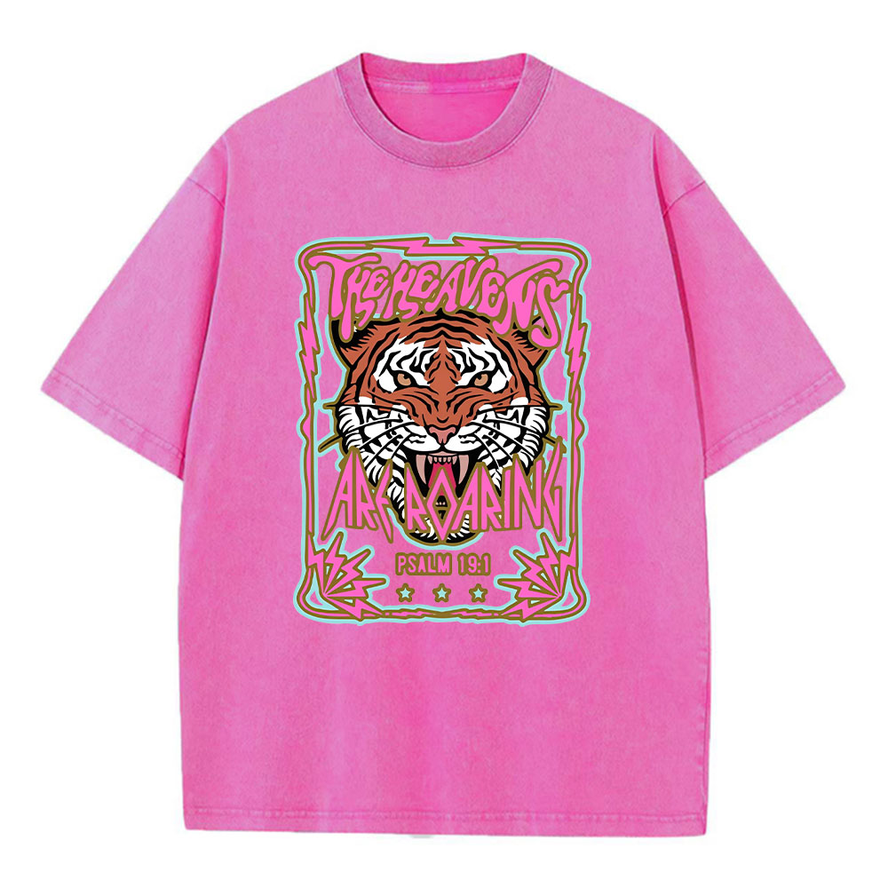 The Heavens Are Roaring Christian Washed T-Shirt