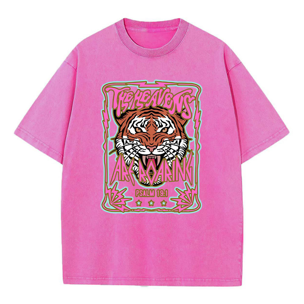 The Heavens Are Roaring Christian Washed T-Shirt
