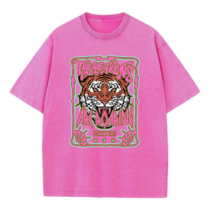 The Heavens Are Roaring Christian Washed T-Shirt