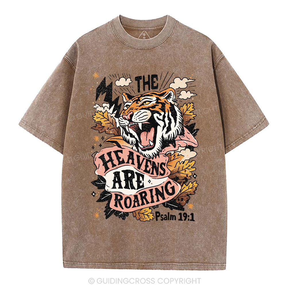 The Heavens Are Roaring Christian Washed T-Shirt