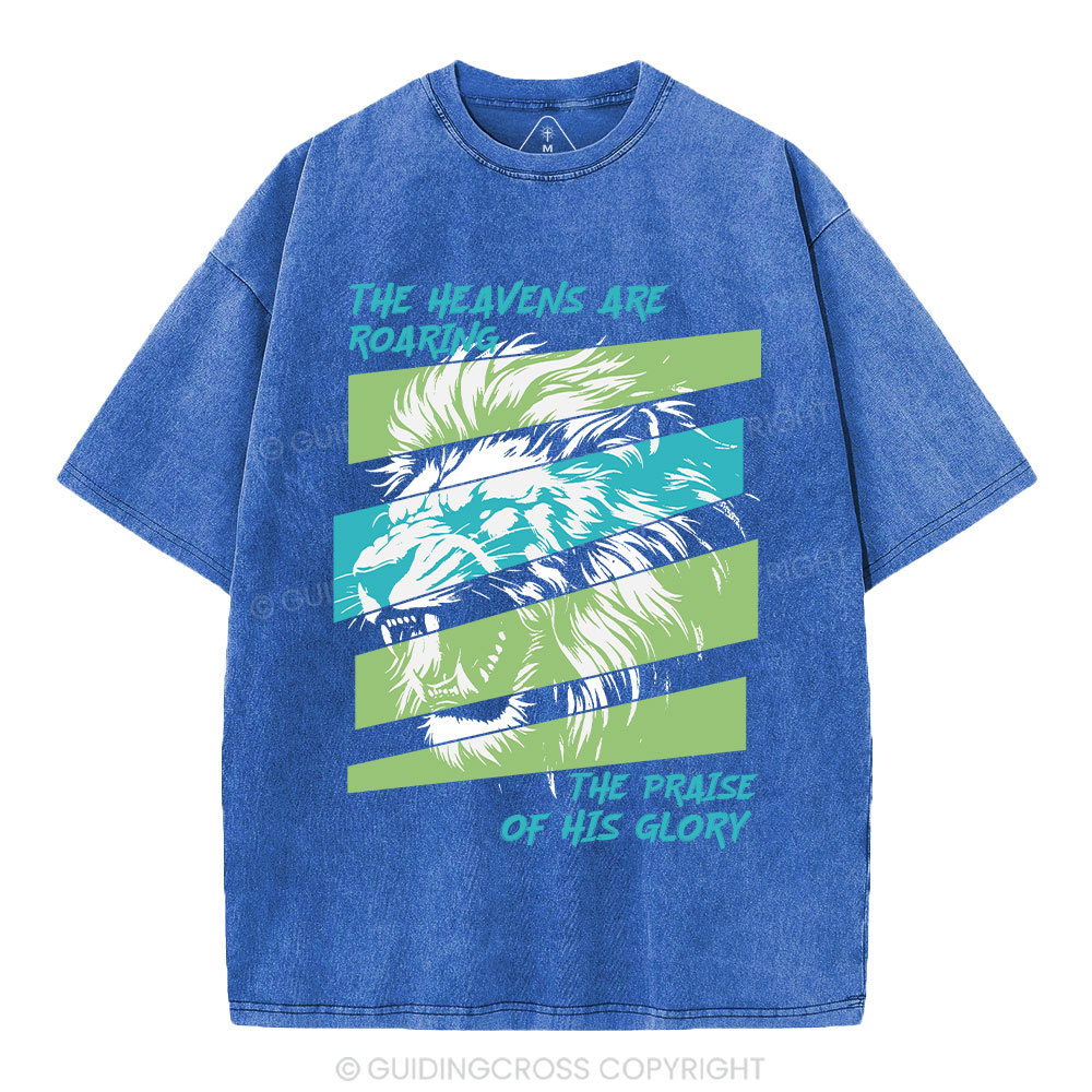 The Heavens Are Roaring Christian Washed T-Shirt