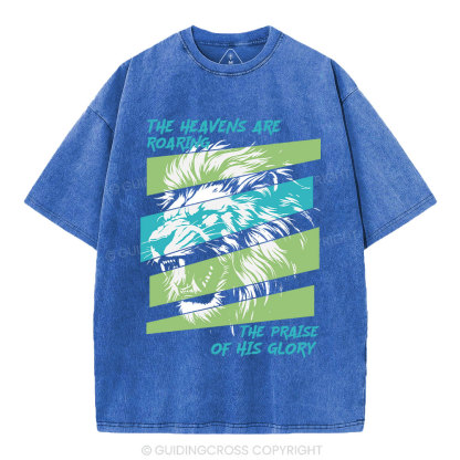 The Heavens Are Roaring Christian Washed T-Shirt