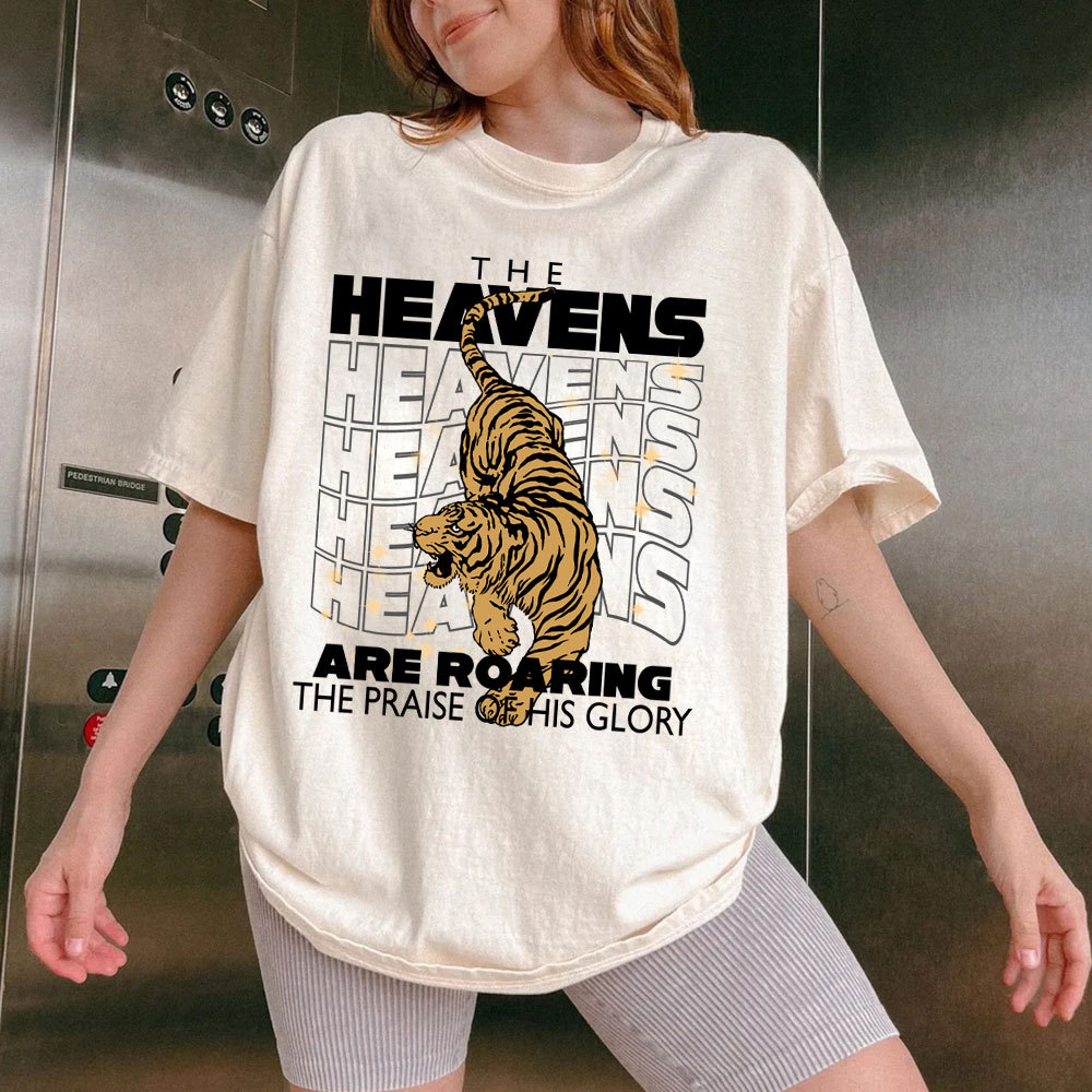 The Heavens Are Roaring Christian Washed T-Shirt