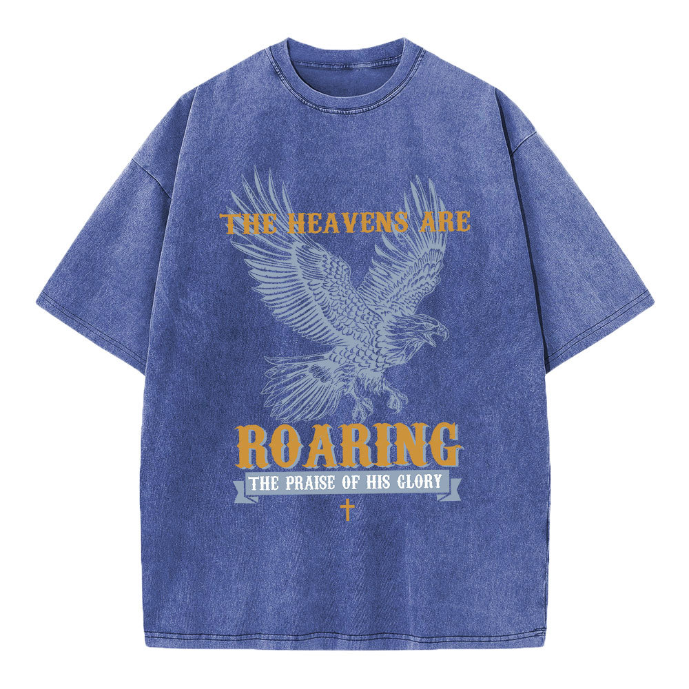 The Heavens Are Roaring  Christian Washed T-Shirt