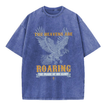 The Heavens Are Roaring  Christian Washed T-Shirt