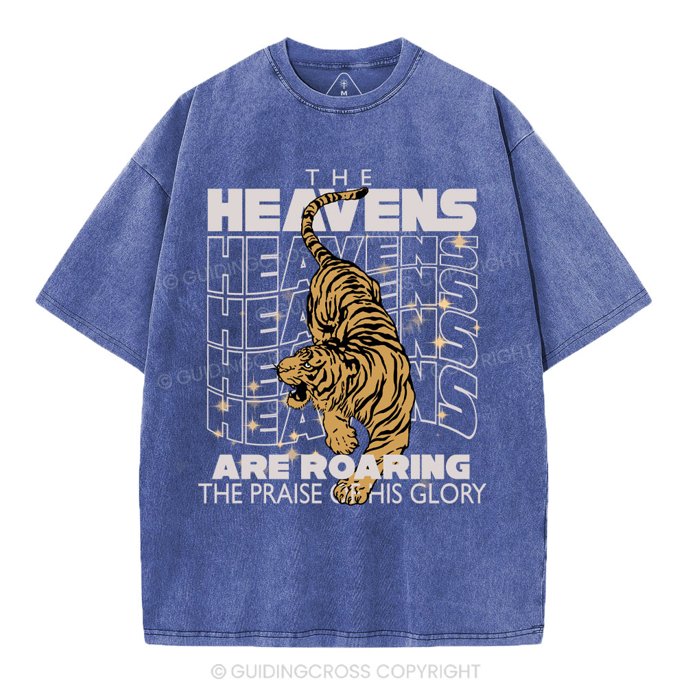 The Heavens Are Roaring Christian Washed T-Shirt