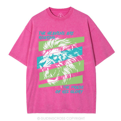 The Heavens Are Roaring Christian Washed T-Shirt