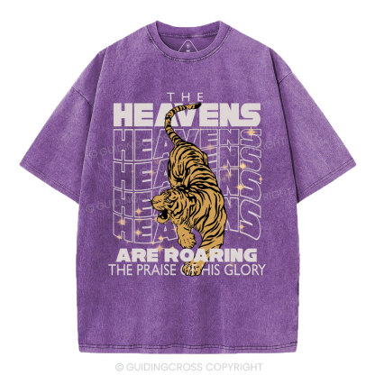 The Heavens Are Roaring Christian Washed T-Shirt
