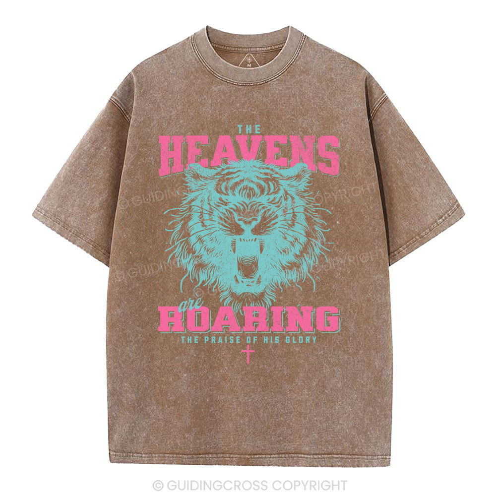 The Heavens Are Roaring Christian Washed T-Shirt