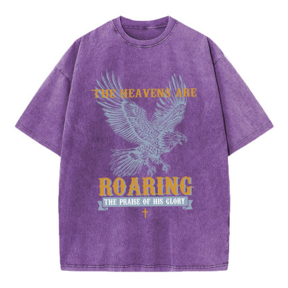 The Heavens Are Roaring  Christian Washed T-Shirt