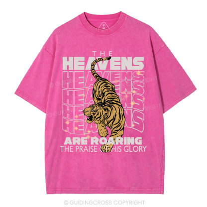 The Heavens Are Roaring Christian Washed T-Shirt