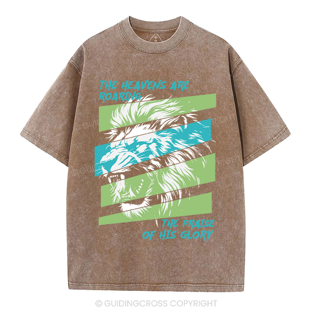 The Heavens Are Roaring Christian Washed T-Shirt