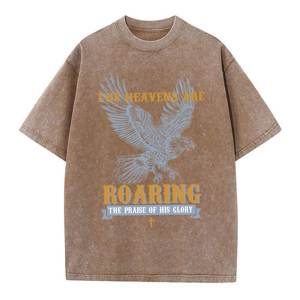 The Heavens Are Roaring  Christian Washed T-Shirt
