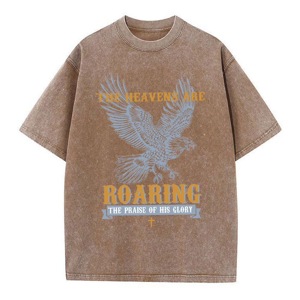 The Heavens Are Roaring  Christian Washed T-Shirt