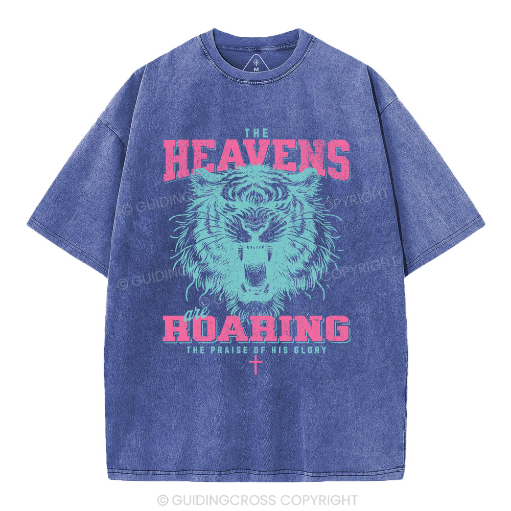 The Heavens Are Roaring Christian Washed T-Shirt