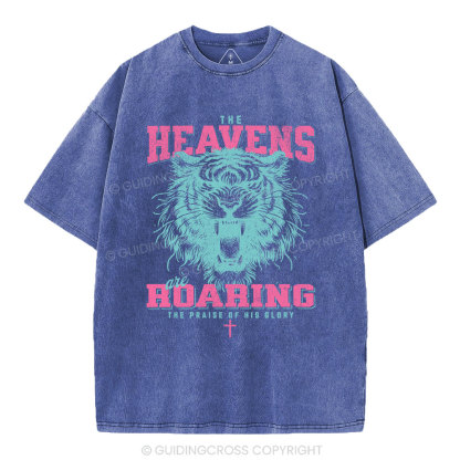 The Heavens Are Roaring Christian Washed T-Shirt
