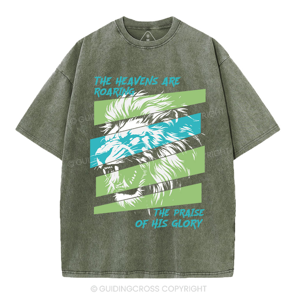 The Heavens Are Roaring Christian Washed T-Shirt