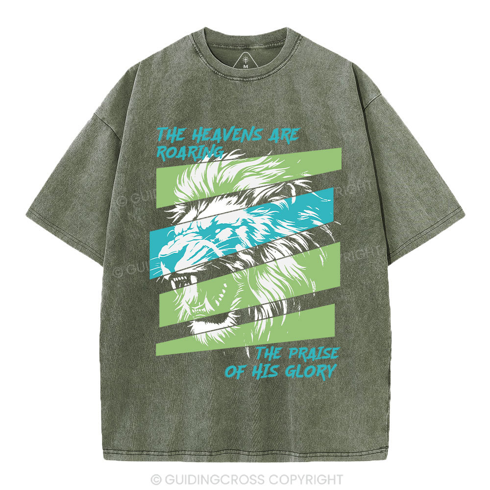 The Heavens Are Roaring Christian Washed T-Shirt