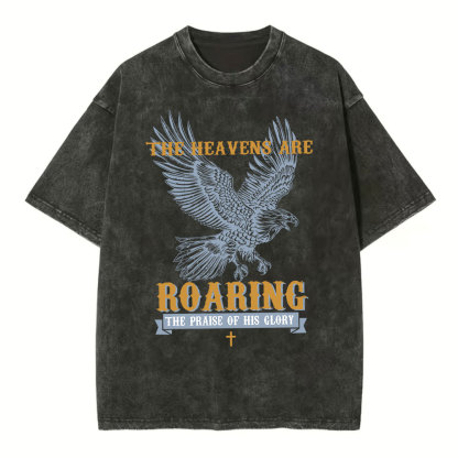 The Heavens Are Roaring  Christian Washed T-Shirt