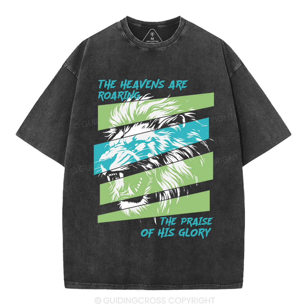 The Heavens Are Roaring Christian Washed T-Shirt