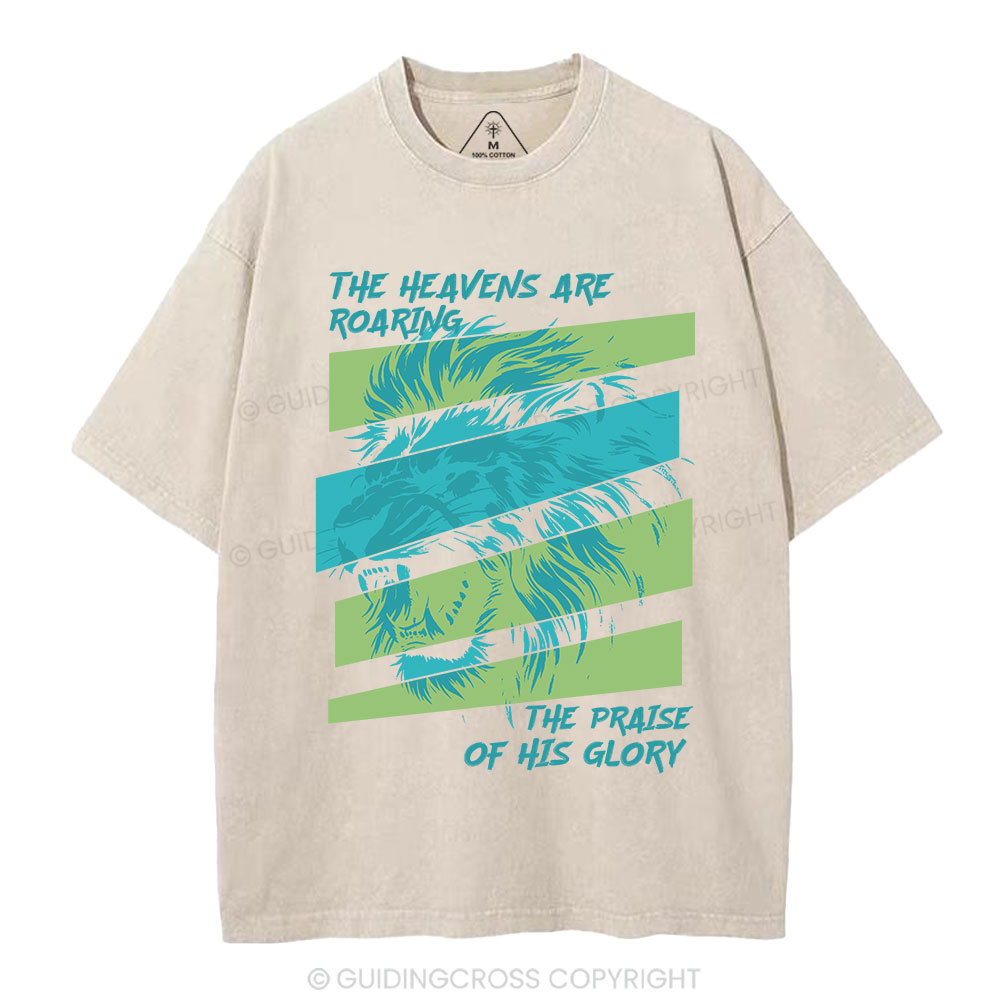 The Heavens Are Roaring Christian Washed T-Shirt