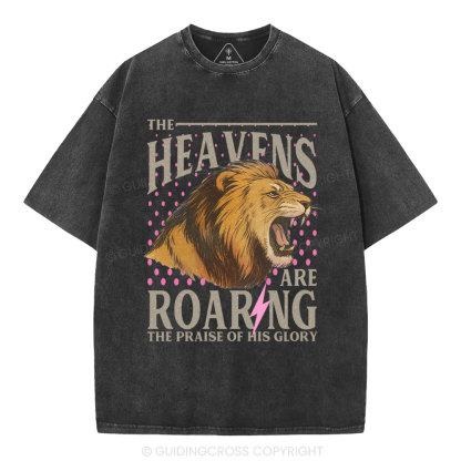 The Heavens Are Roaring  Christian Washed T-Shirt