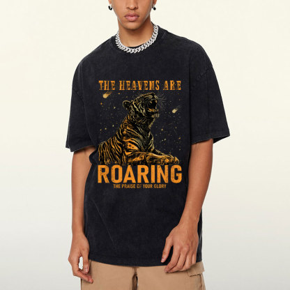 The Heavens Are Roaring Christian Washed T-Shirt