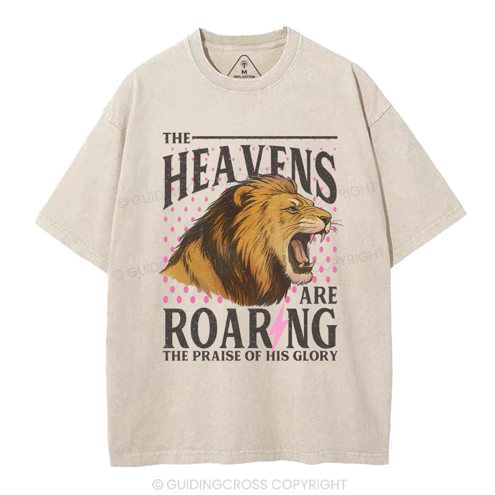 The Heavens Are Roaring  Christian Washed T-Shirt