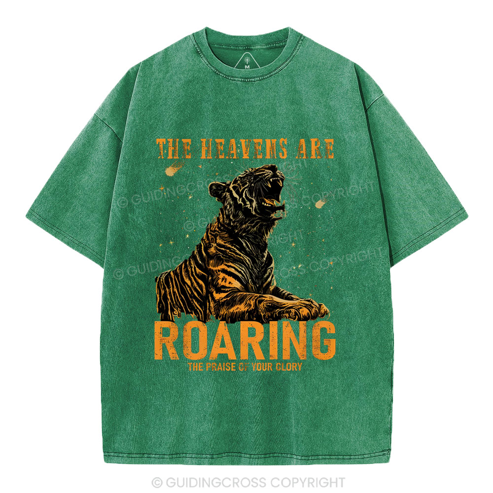The Heavens Are Roaring Christian Washed T-Shirt
