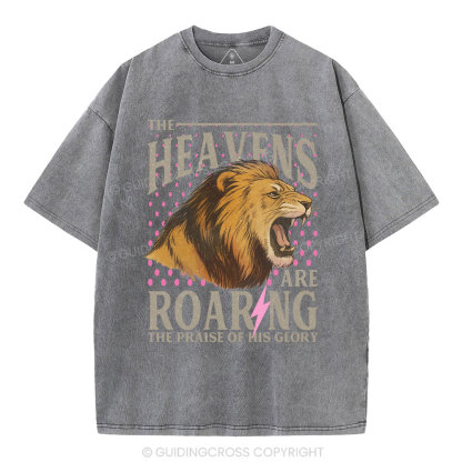 The Heavens Are Roaring  Christian Washed T-Shirt