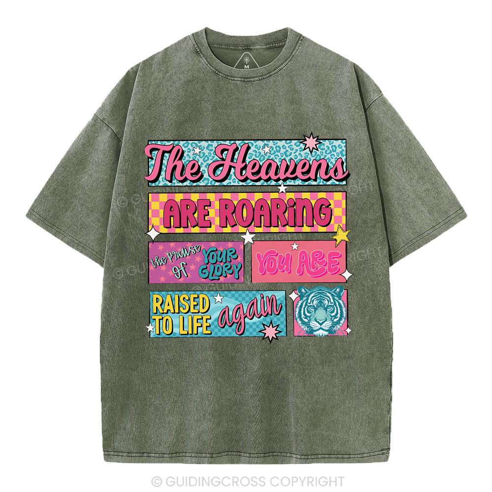 The Heavens Are Roaring Christian Washed T-Shirt