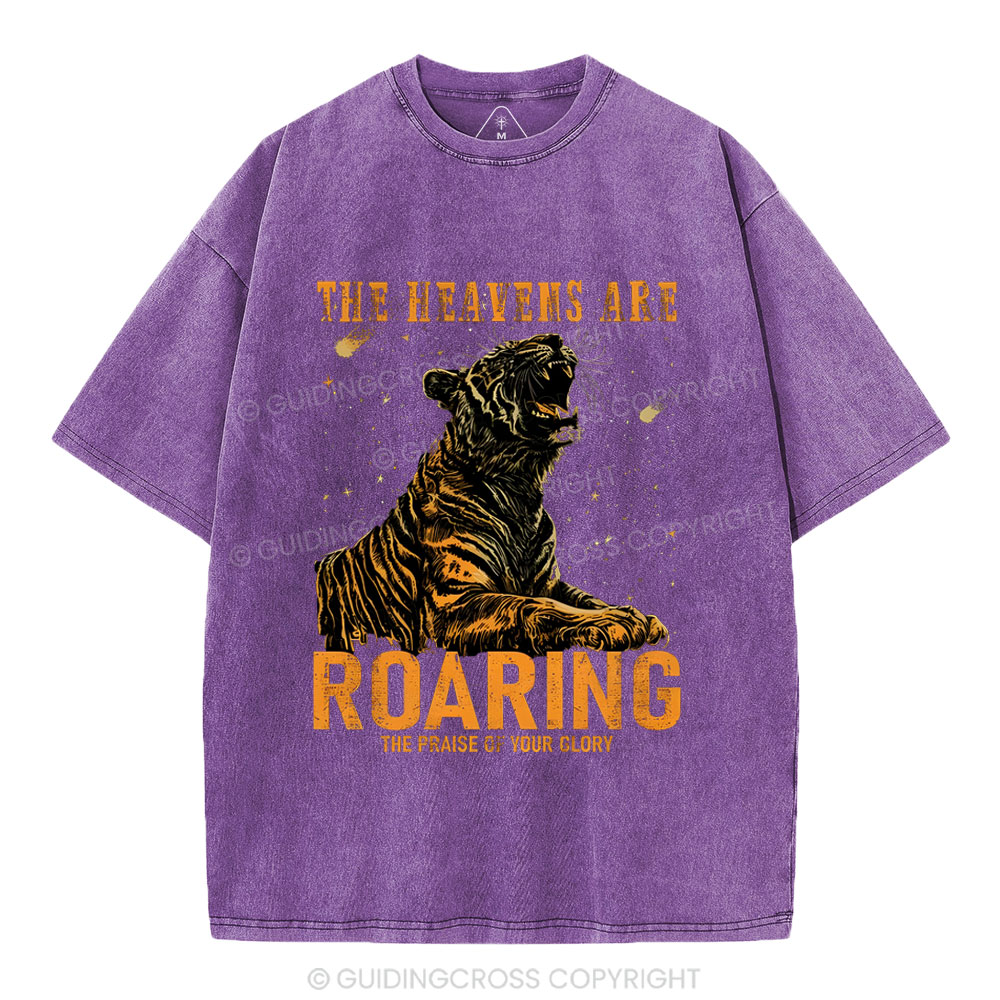 The Heavens Are Roaring Christian Washed T-Shirt