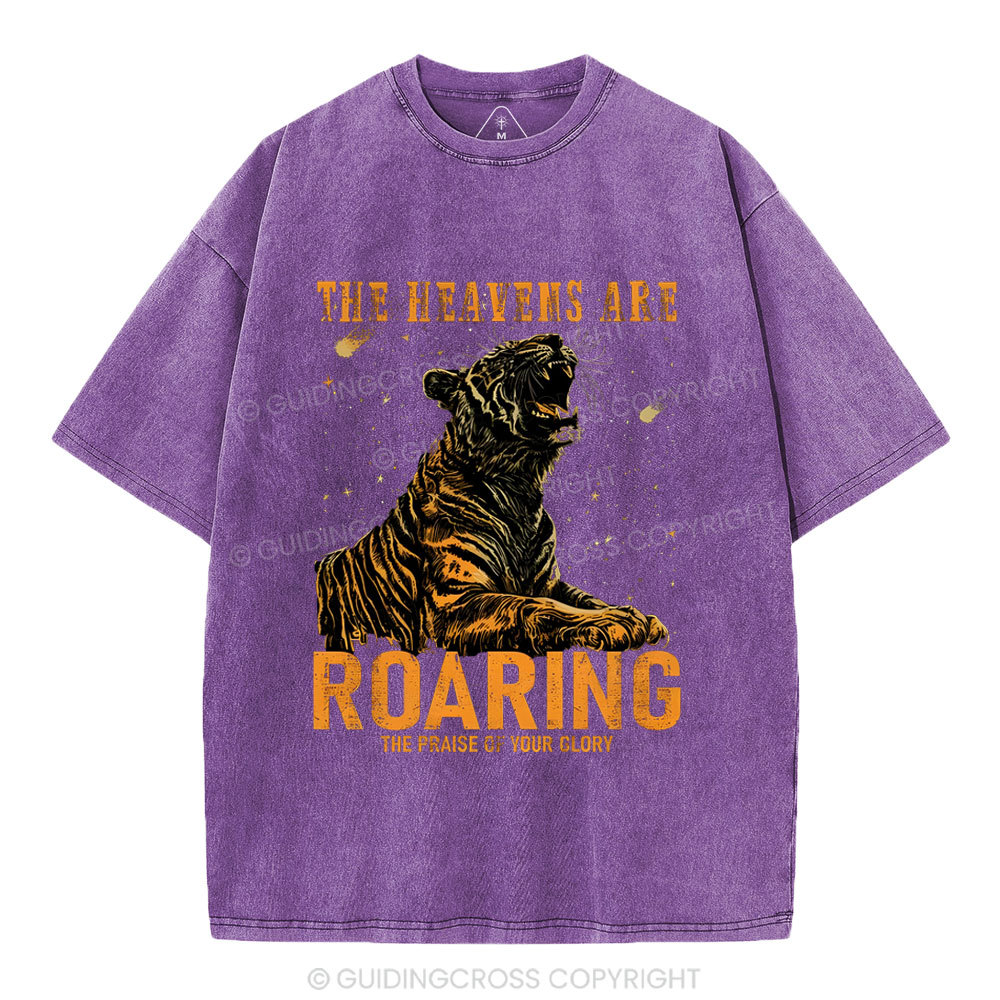 The Heavens Are Roaring Christian Washed T-Shirt