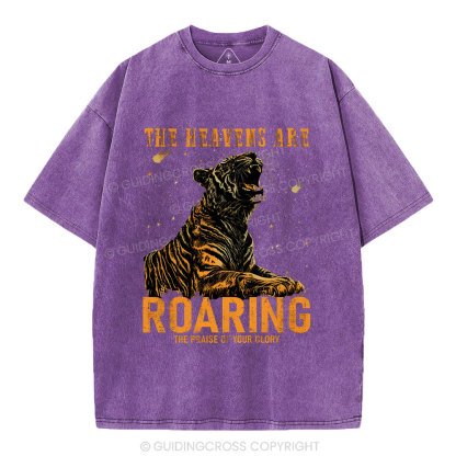 The Heavens Are Roaring Christian Washed T-Shirt