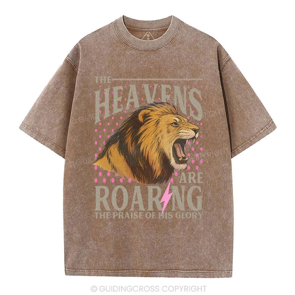 The Heavens Are Roaring  Christian Washed T-Shirt