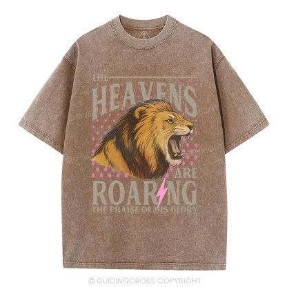 The Heavens Are Roaring  Christian Washed T-Shirt