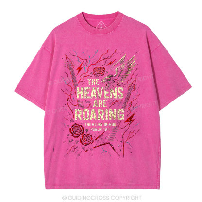 The Heavens Are Roaring  Christian Washed T-Shirt