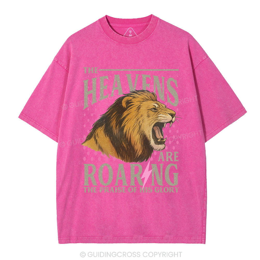 The Heavens Are Roaring  Christian Washed T-Shirt