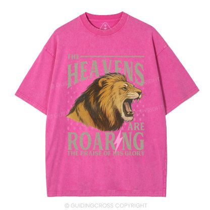 The Heavens Are Roaring  Christian Washed T-Shirt
