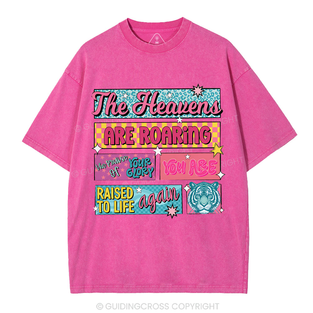 The Heavens Are Roaring Christian Washed T-Shirt