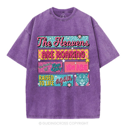 The Heavens Are Roaring Christian Washed T-Shirt