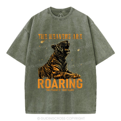 The Heavens Are Roaring Christian Washed T-Shirt