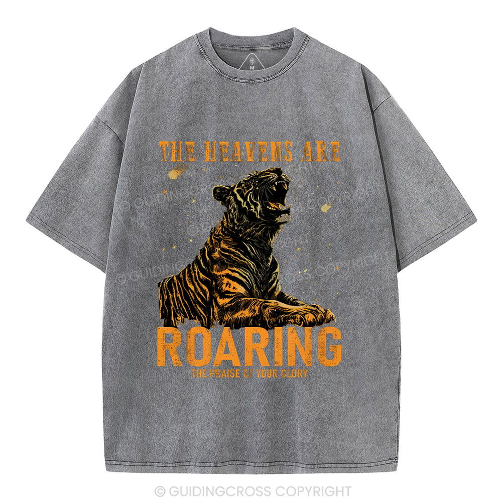 The Heavens Are Roaring Christian Washed T-Shirt
