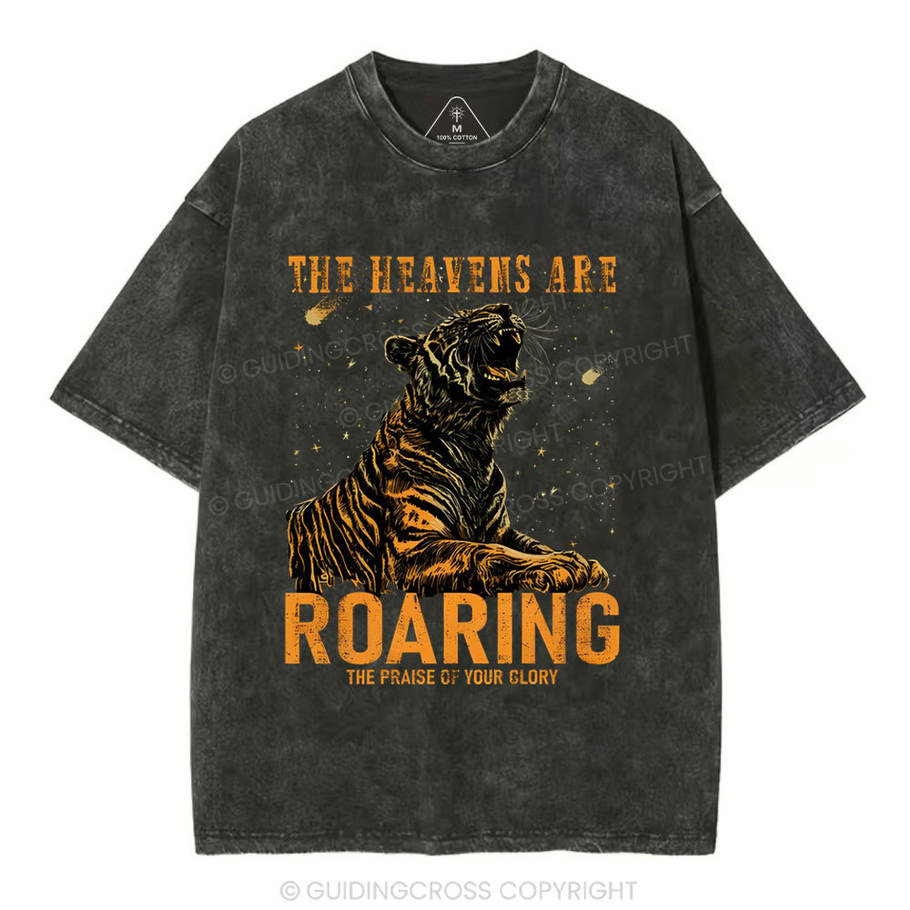 The Heavens Are Roaring Christian Washed T-Shirt