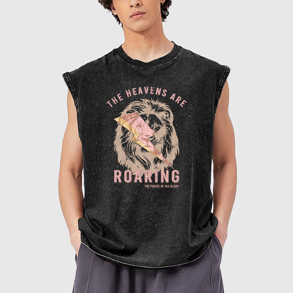 The Heavens Are Roaring Washed Sleeveless Tee
