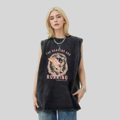 The Heavens Are Roaring Washed Sleeveless Tee