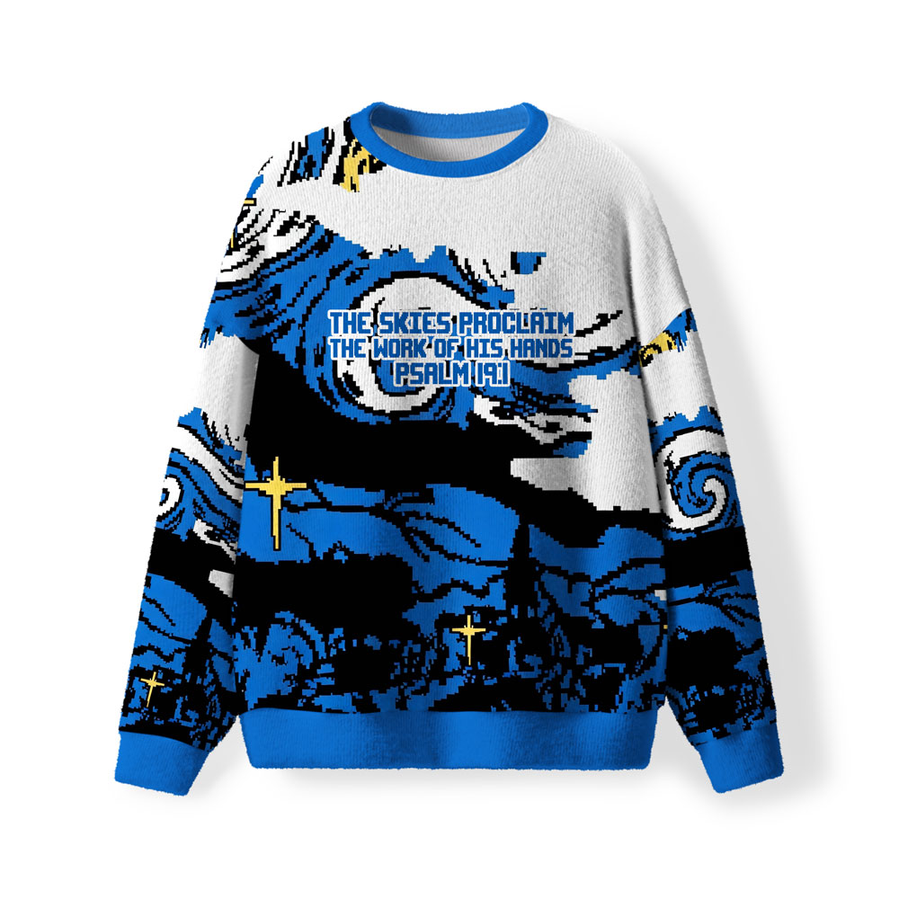 The Heavens Declare The Glory Of God Christian Lightweight Sweater