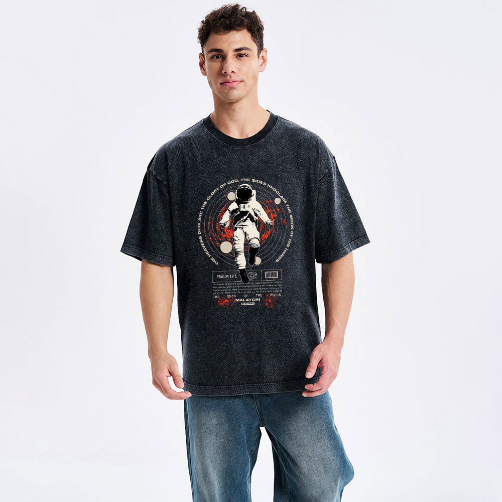 The Heavens Declare The Glory Of God Christian Washed T-Shirt