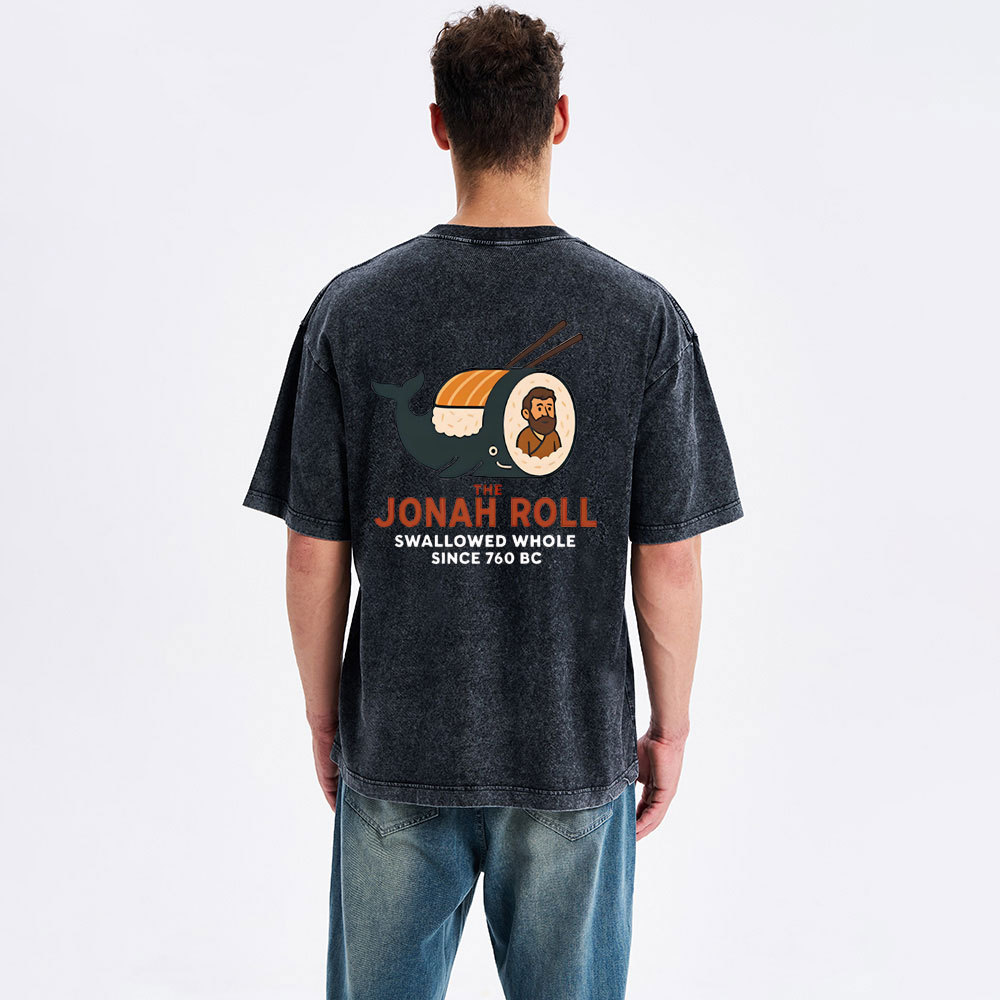 The Jonah Roll Swallowed Whole Christian Washed T-Shirt